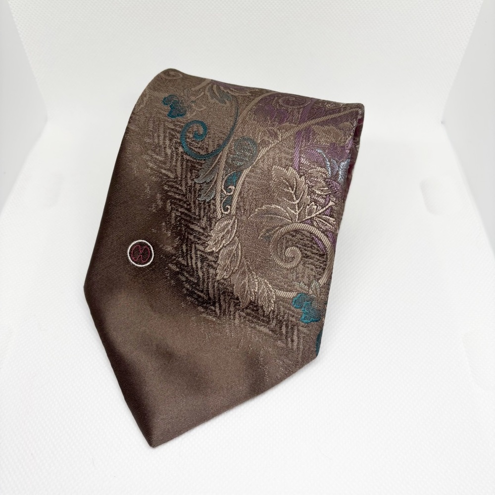 Vintage Halston III patterned neck‎ tie silk blend